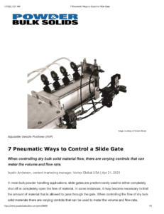 7 Pneumatic Ways to Control a Slide Gate